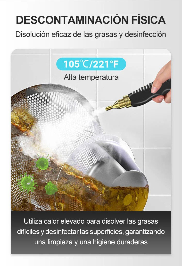 Limpiador A Vapor Presion 2500w Portatil