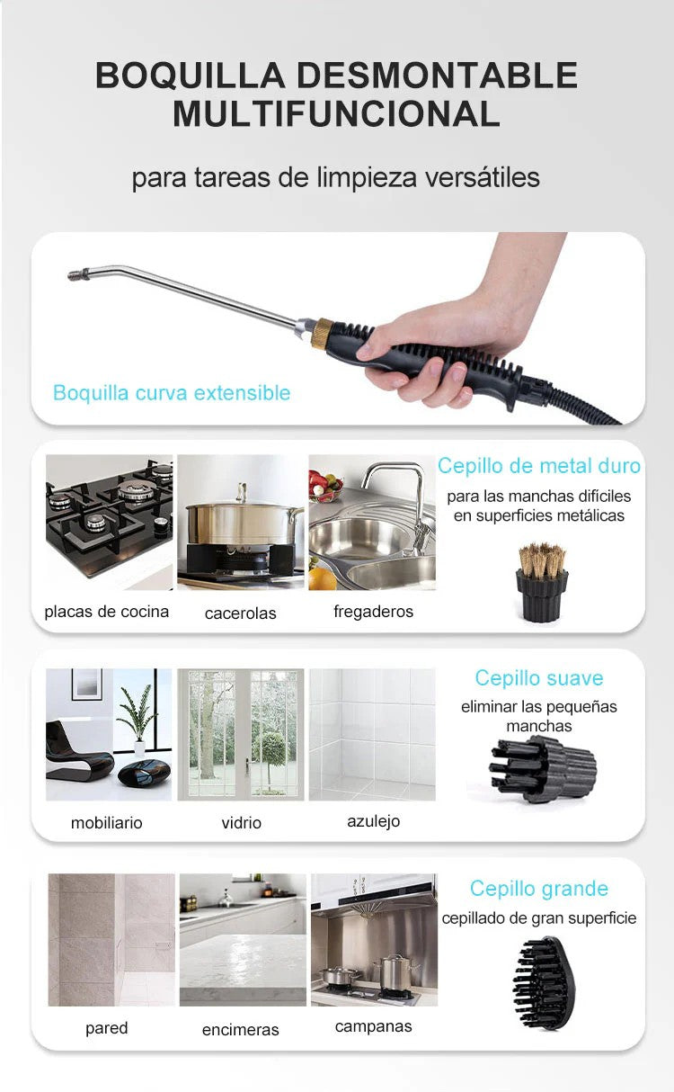Limpiador A Vapor Presion 2500w Portatil